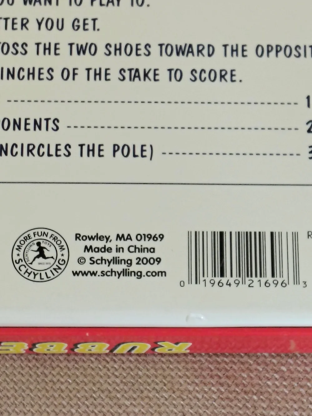 Schylling Rubber Horse Shoe Set Complete 4 Shoes 2 Pegs w/ Stands